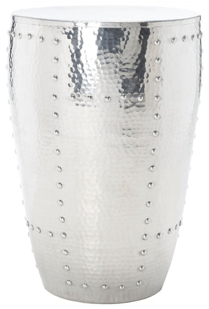 Safavieh Hammersmith Industrial Metal Table Stool - Versatile Drum Design For Modern Spaces & Stylish Decor FOX5514A