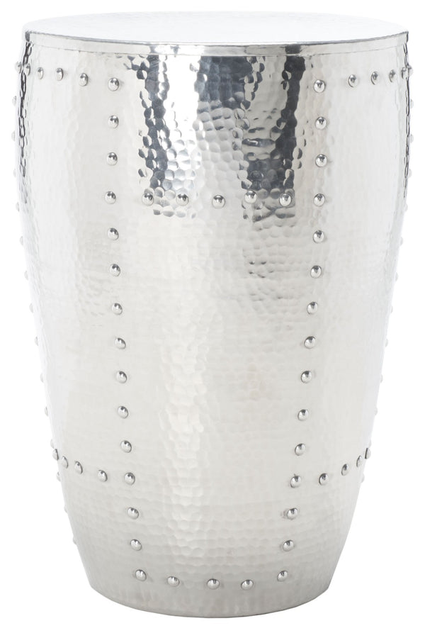 Safavieh Hammersmith Industrial Metal Table Stool - Versatile Drum Design For Modern Spaces & Stylish Decor FOX5514A