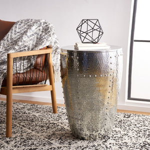Safavieh Hammersmith Industrial Metal Table Stool - Versatile Drum Design For Modern Spaces & Stylish Decor FOX5514A