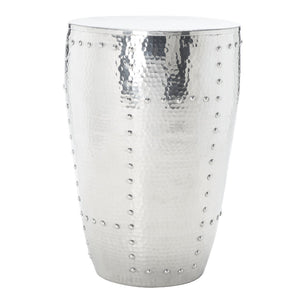 Safavieh Hammersmith Industrial Metal Table Stool - Versatile Drum Design For Modern Spaces & Stylish Decor FOX5514A