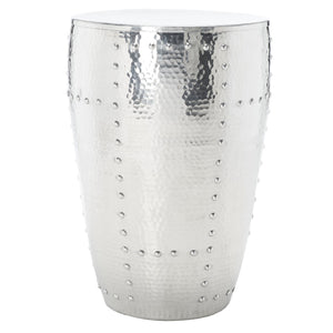 Safavieh Hammersmith Industrial Metal Table Stool - Versatile Drum Design For Modern Spaces & Stylish Decor FOX5514A