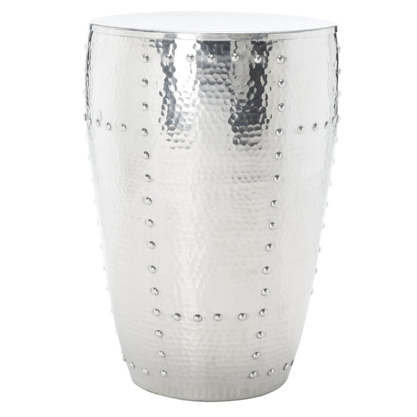Safavieh Hammersmith Industrial Metal Table Stool - Versatile Drum Design For Modern Spaces & Stylish Decor FOX5514A