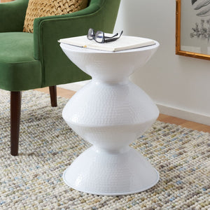 Safavieh Guildsman Metal Table Stool - Vintage-Inspired Elegance For Modern Interiors, Versatile Accent Piece White FOX5515B