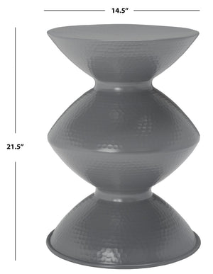 Safavieh Guildsman Metal Table Stool - Vintage-Inspired Elegance For Modern Interiors, Versatile Accent Piece Dark Grey FOX5515C