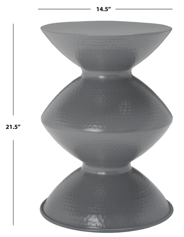 Safavieh Guildsman Metal Table Stool - Vintage-Inspired Elegance For Modern Interiors, Versatile Accent Piece Dark Grey FOX5515C