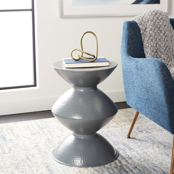Safavieh Guildsman Metal Table Stool - Vintage-Inspired Elegance For Modern Interiors, Versatile Accent Piece Dark Grey FOX5515C