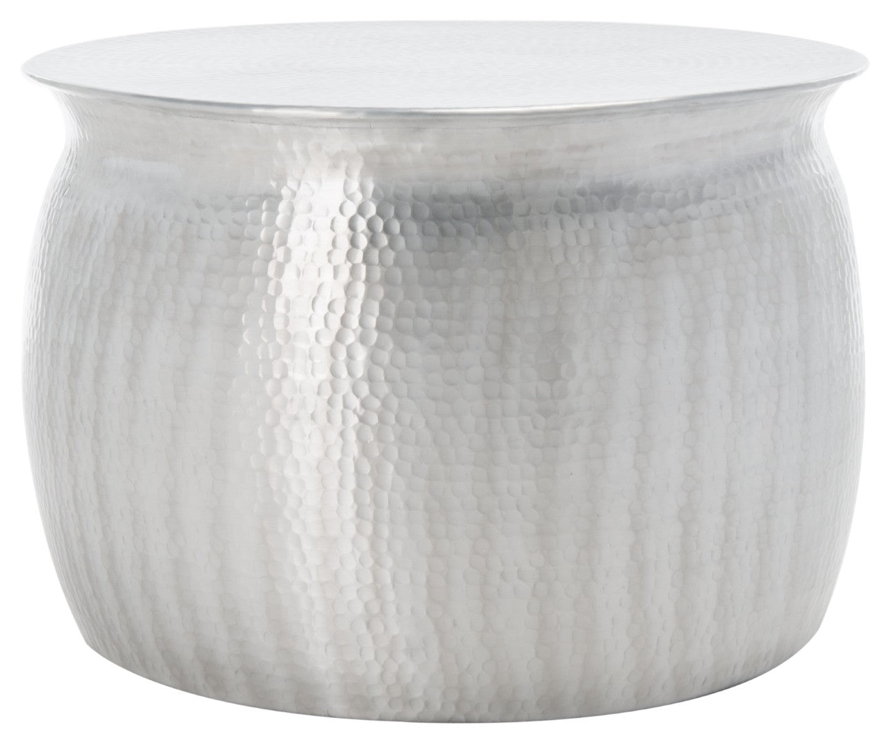 Aztec Hammered Metal Table Stool - Artisanal Accent Piece For Versatil