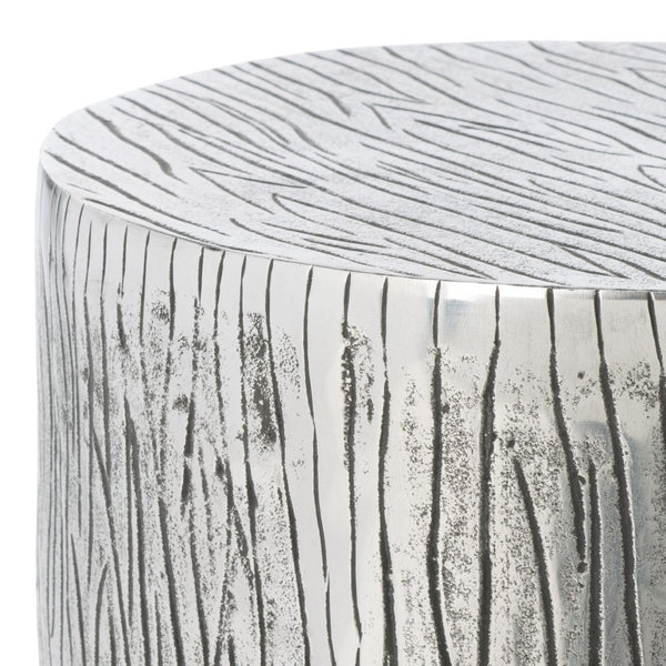 Safavieh Forrest Metal Table Stool - Stylish Silver Accent Piece With Organic Design For Versatile Home Use FOX5517A