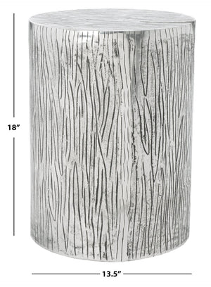 Safavieh Forrest Metal Table Stool - Stylish Silver Accent Piece With Organic Design For Versatile Home Use FOX5517A
