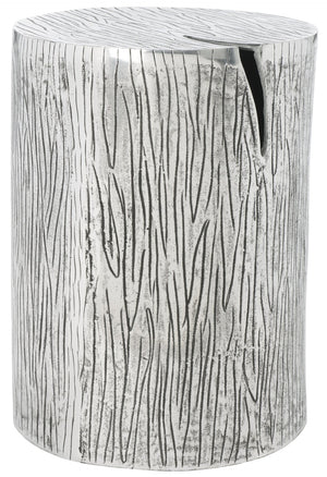 Safavieh Forrest Metal Table Stool - Stylish Silver Accent Piece With Organic Design For Versatile Home Use FOX5517A