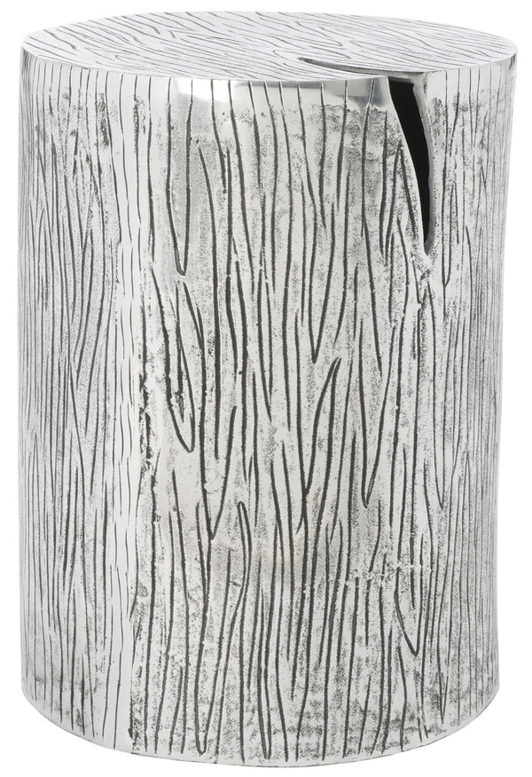 Safavieh Forrest Metal Table Stool - Stylish Silver Accent Piece With Organic Design For Versatile Home Use FOX5517A