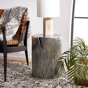 Safavieh Forrest Metal Table Stool - Stylish Silver Accent Piece With Organic Design For Versatile Home Use FOX5517A