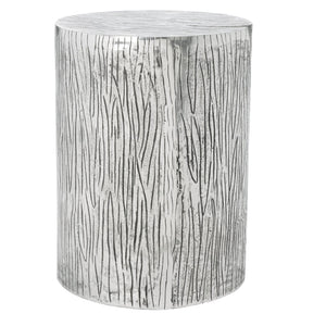 Safavieh Forrest Metal Table Stool - Stylish Silver Accent Piece With Organic Design For Versatile Home Use FOX5517A