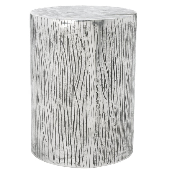 Safavieh Forrest Metal Table Stool - Stylish Silver Accent Piece With Organic Design For Versatile Home Use FOX5517A