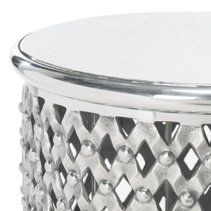 Safavieh Metal Lace Table Stool - Elegant Aluminum Accent Seat With Mediterranean Design For Modern Spaces FOX5518A