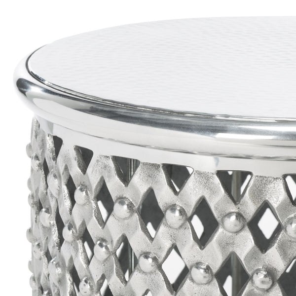 Safavieh Metal Lace Table Stool - Elegant Aluminum Accent Seat With Mediterranean Design For Modern Spaces FOX5518A