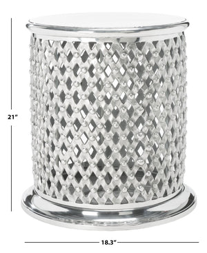 Safavieh Metal Lace Table Stool - Elegant Aluminum Accent Seat With Mediterranean Design For Modern Spaces FOX5518A