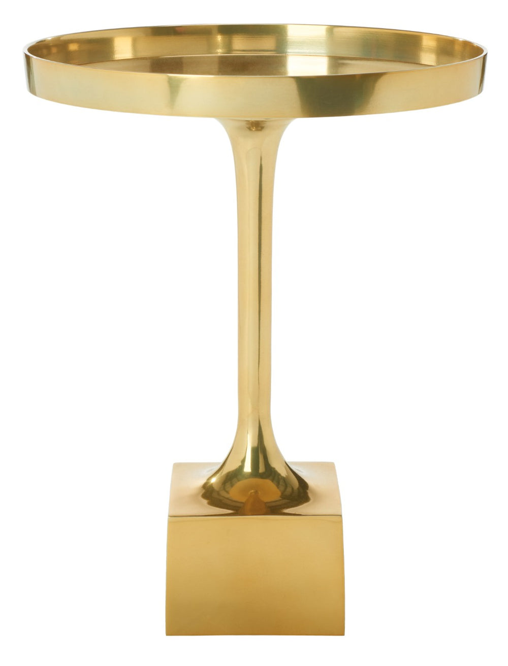Safavieh Corvus Round Side Table – Contemporary Accent Piece With Sleek Metalwork For Modern Living Spaces Antique Brass FOX5519A