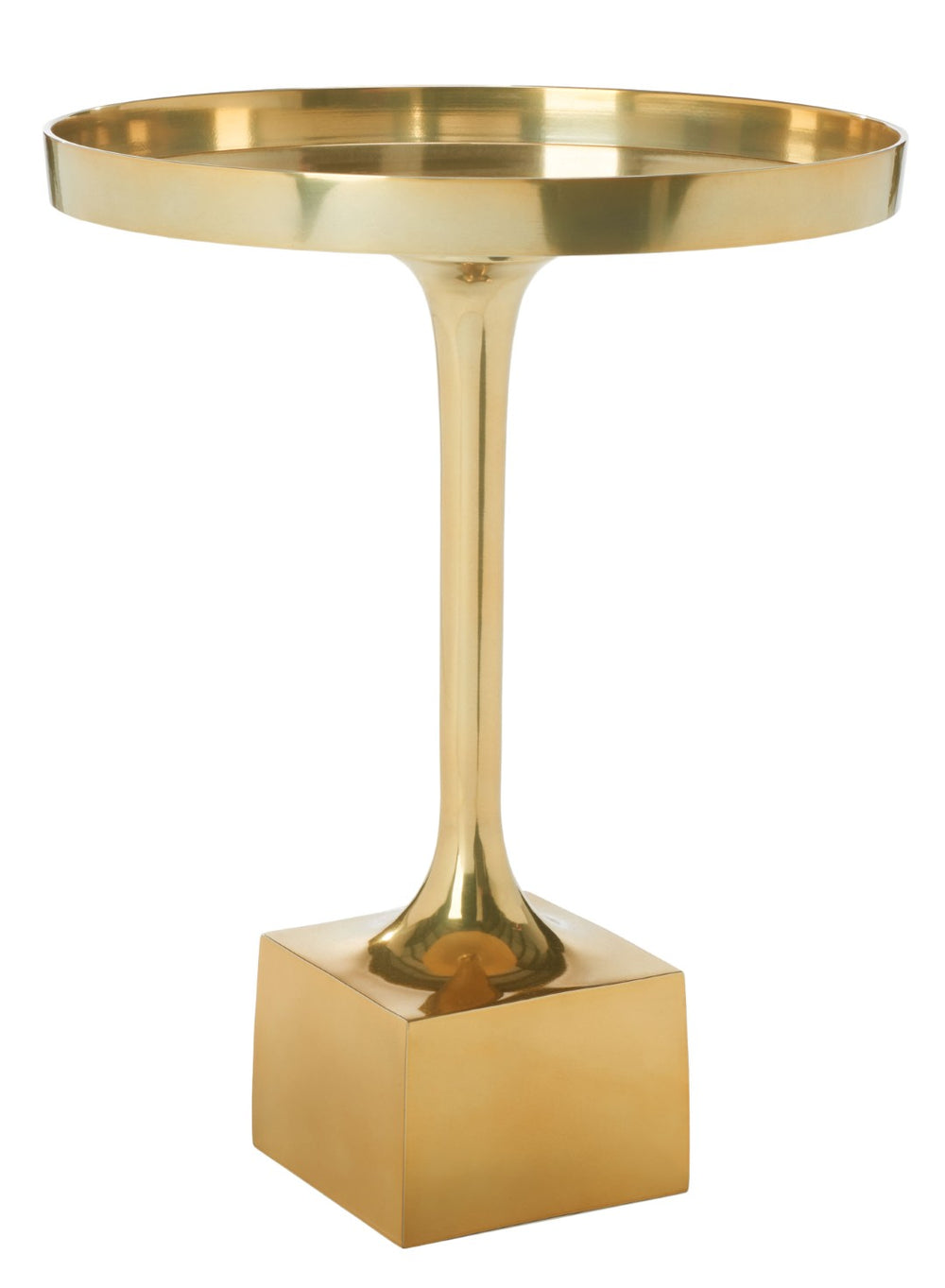Safavieh Corvus Round Side Table – Contemporary Accent Piece With Sleek Metalwork For Modern Living Spaces Antique Brass FOX5519A