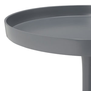Safavieh Corvus Round Side Table – Contemporary Accent Piece With Sleek Metalwork For Modern Living Spaces Dark Grey FOX5519B
