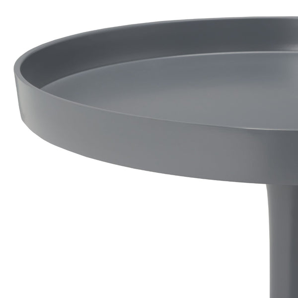 Safavieh Corvus Round Side Table – Contemporary Accent Piece With Sleek Metalwork For Modern Living Spaces Dark Grey FOX5519B
