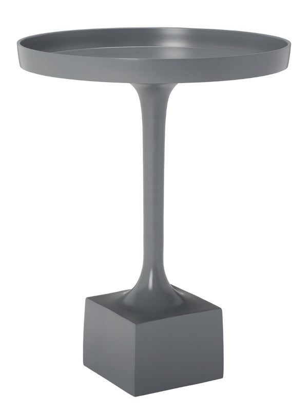 Safavieh Corvus Round Side Table – Contemporary Accent Piece With Sleek Metalwork For Modern Living Spaces Dark Grey FOX5519B
