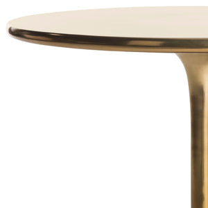 Safavieh Hydra Modern Spindle Side Table - Sculptural Curves & Chic Design For Living Rooms & Bedrooms Antique Brass FOX5520A