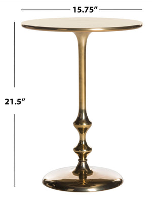 Safavieh Hydra Modern Spindle Side Table - Sculptural Curves & Chic Design For Living Rooms & Bedrooms Antique Brass FOX5520A
