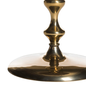 Safavieh Hydra Modern Spindle Side Table - Sculptural Curves & Chic Design For Living Rooms & Bedrooms Antique Brass FOX5520A