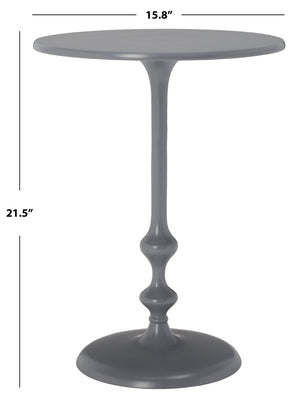 Safavieh Hydra Modern Spindle Side Table - Sculptural Curves & Chic Design For Living Rooms & Bedrooms Dark Grey FOX5520B