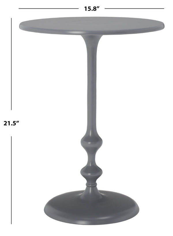 Safavieh Hydra Modern Spindle Side Table - Sculptural Curves & Chic Design For Living Rooms & Bedrooms Dark Grey FOX5520B
