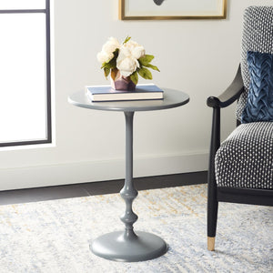 Safavieh Hydra Modern Spindle Side Table - Sculptural Curves & Chic Design For Living Rooms & Bedrooms Dark Grey FOX5520B