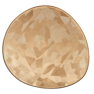 Safavieh Hera Oval Side Table: Modern Organic Design With Textured Brass Finish & Black Steel Legs For Versatility FOX5521A