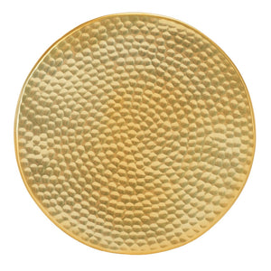 Safavieh Janus Glamorous Hammered End Table - Radiant Gold Finish, Sculptural Design For Luxury Interiors FOX5522A