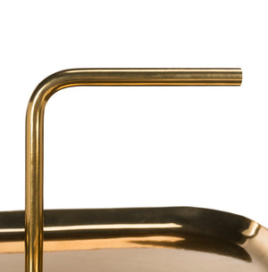 Safavieh Artemis Square Brass Top Side Table Brass/Black Marble FOX5525A