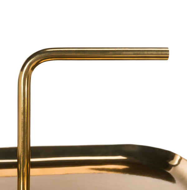 Safavieh Artemis Square Brass Top Side Table Brass/Black Marble FOX5525A