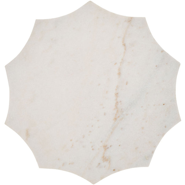 Safavieh Starbella Accent Table - Elegant Star-Shaped White Marble Top With Gold Frame For Modern Spaces FOX5526A