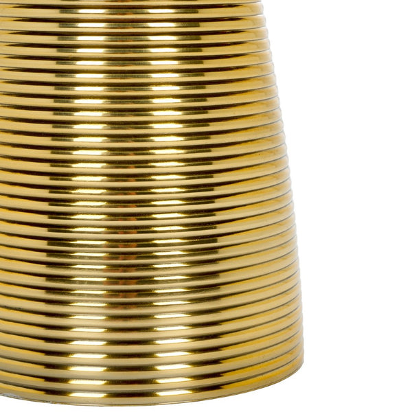 Safavieh Champeaux Round Accent Table - Sculptural Aluminum Design With Champagne Gold Finish For Modern Homes FOX5527A