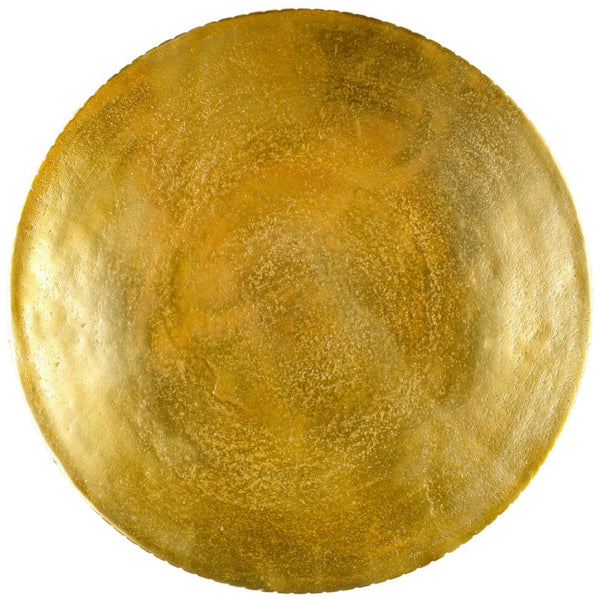 Safavieh Champeaux Round Accent Table - Sculptural Aluminum Design With Champagne Gold Finish For Modern Homes FOX5527A