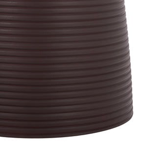Champeaux Round Accent Table With Sculptural Tapered Pedestal, Textured Aluminum Finish, 21" H