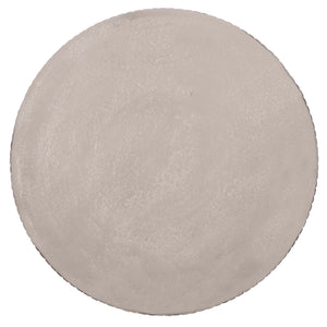 Champeaux Round Accent Table With Sculptural Tapered Pedestal, Textured Aluminum Finish, 21" H