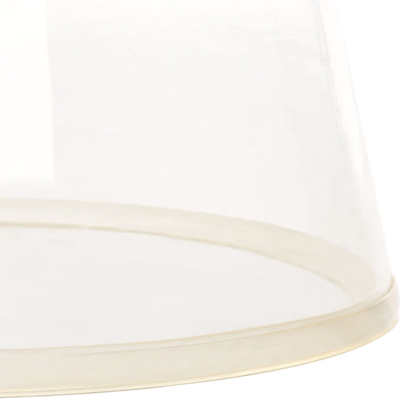 Safavieh Szabo Round Accent Table - Modern Clear Glass With Ripple Texture & Polished Gold Band For Elegance FOX5533A