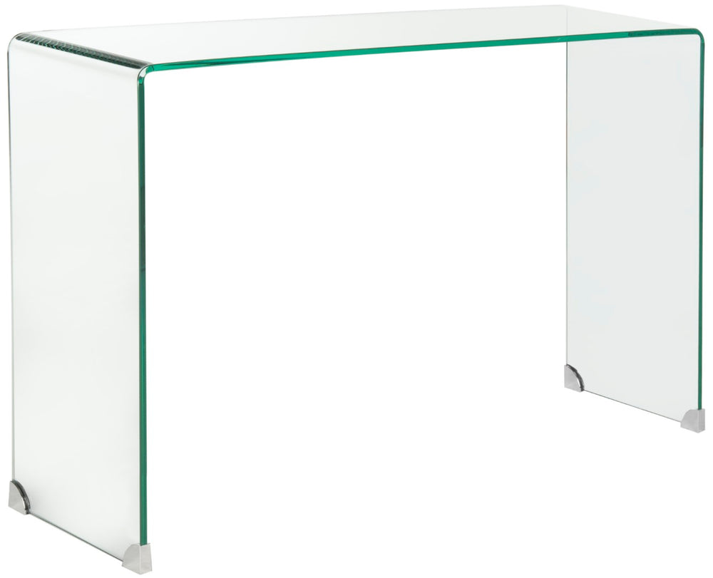 Safavieh Ambler Console Table - Sleek Tempered Glass Design For Modern Spaces, Entryway, Or Living Room Display FOX6012A