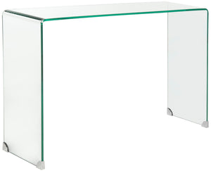 Safavieh Ambler Console Table - Sleek Tempered Glass Design For Modern Spaces, Entryway, Or Living Room Display FOX6012A