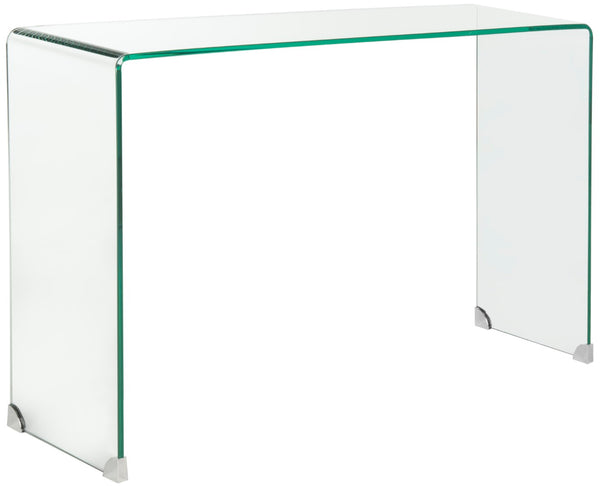 Safavieh Ambler Console Table - Sleek Tempered Glass Design For Modern Spaces, Entryway, Or Living Room Display FOX6012A