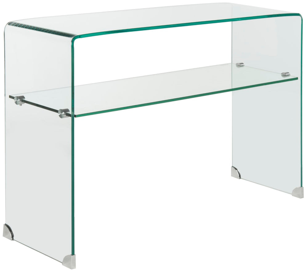 Safavieh Hollis Console Table - Minimalist Clear Glass Design For Floating Elegance And Functional Storage FOX6013A