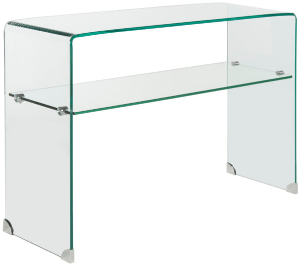 Safavieh Hollis Console Table - Minimalist Clear Glass Design For Floating Elegance And Functional Storage FOX6013A