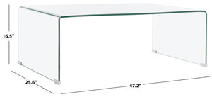 Safavieh Willow Modern Glass Coffee Table – Sleek Minimalism For Contemporary Living Spaces & Easy Care FOX6014A