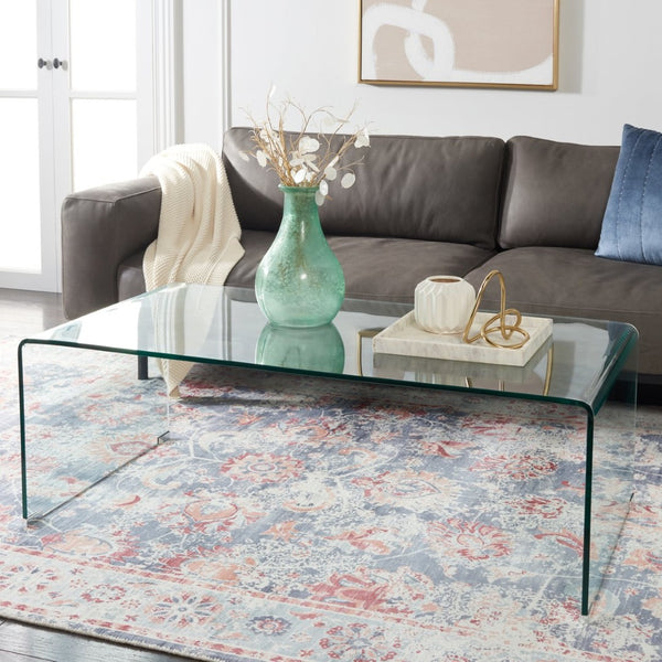 Safavieh Willow Modern Glass Coffee Table – Sleek Minimalism For Contemporary Living Spaces & Easy Care FOX6014A