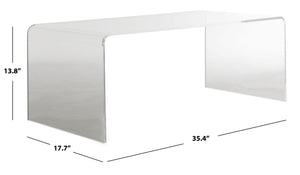 Safavieh Atka Modern Acrylic Coffee Table – Mid-Century Minimalist Design For Elegant Living Spaces & Décor FOX6015A